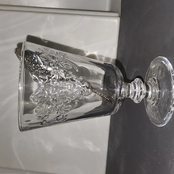 Killstar Absinthe Daemon Clear Glass Goblet With Baphomet Design - Picture 2 of 2